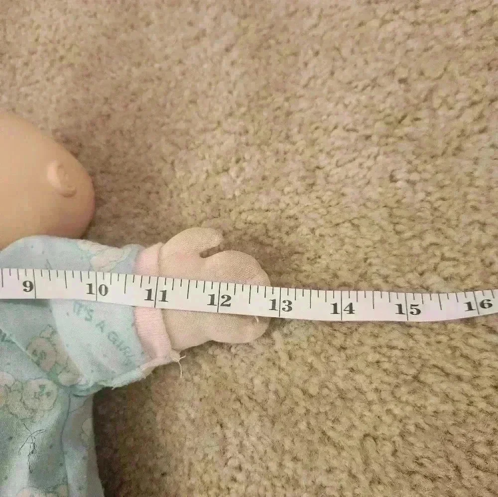 Vintage Cabbage Patch Doll Bald Blue Eyes Dressed In Sleep Sack It's A Girl #BB